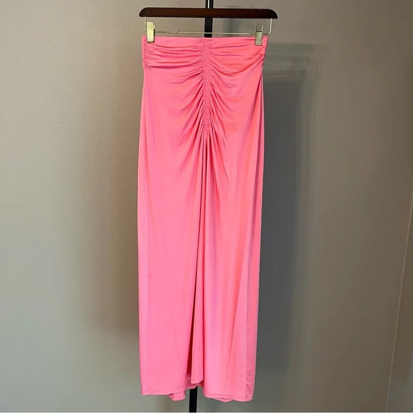 A.L.C. Aureta Maxi Skirt Rose Pink Small NWT Beach Coastal Contemporary Bright - Picture 2 of 10